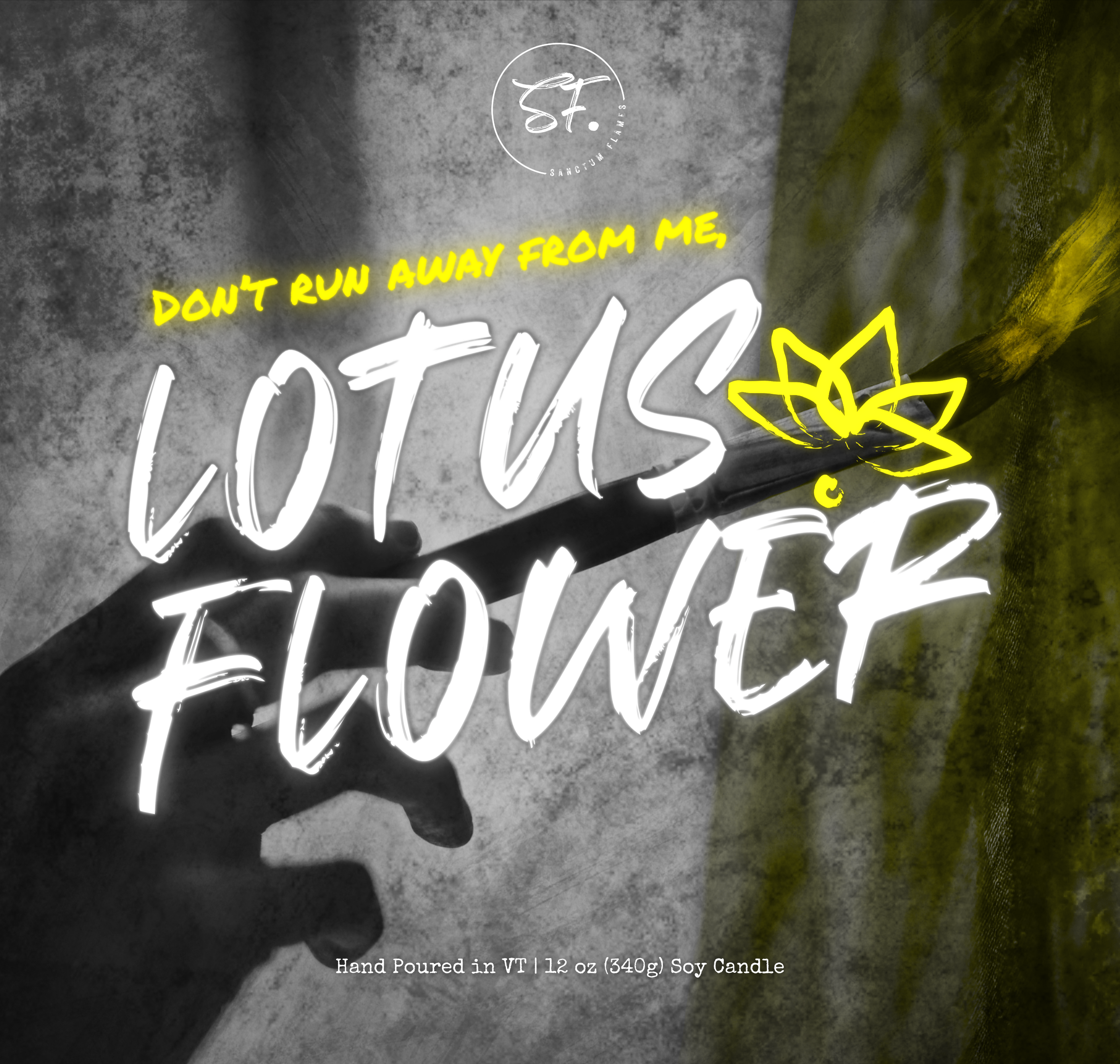 Lotus Flower - Brandon King Soy Candle - God of Fury by Rina Kent