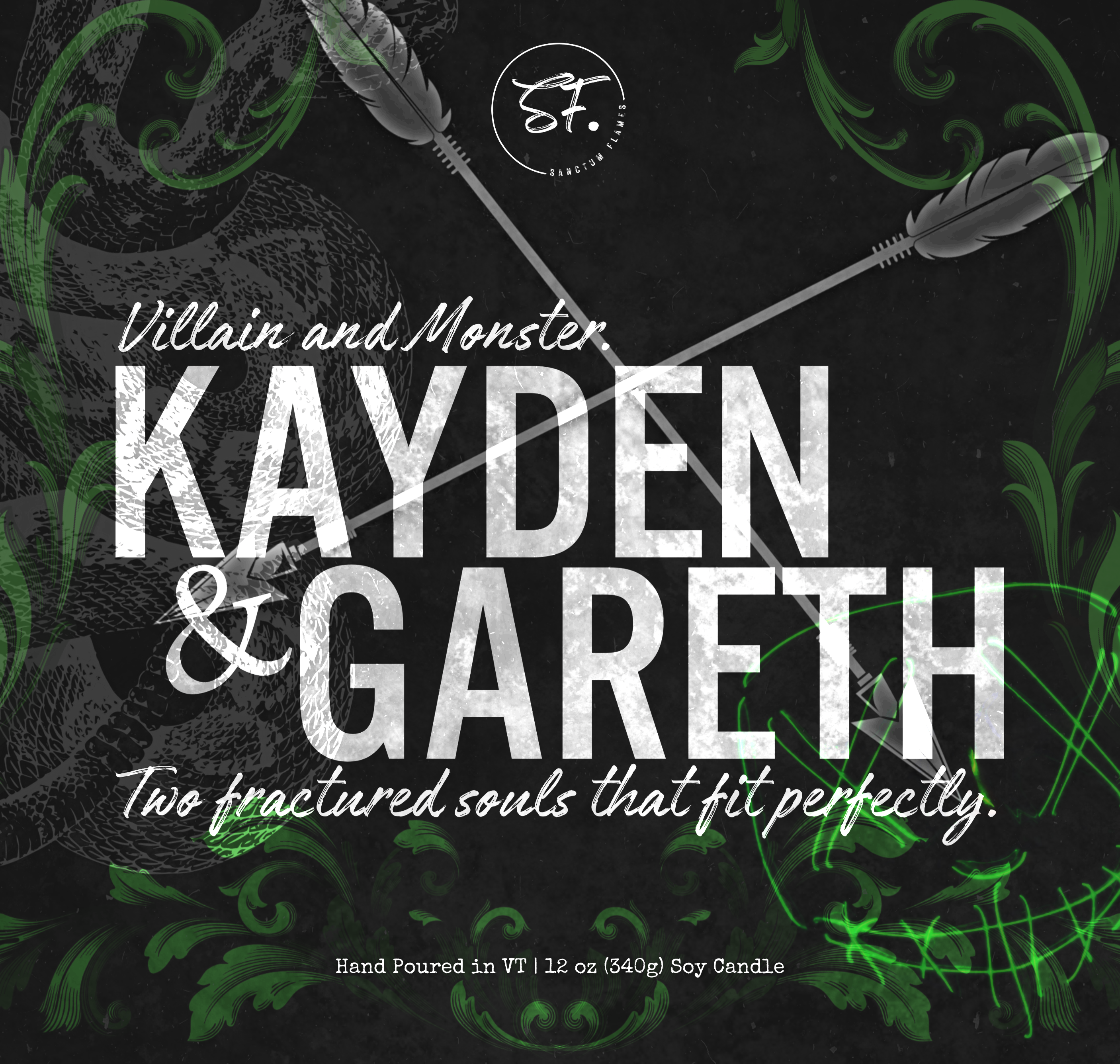 Kayden & Gareth Soy Candle - Rina Kent (Kiss the Villain) – Sanctum Flames