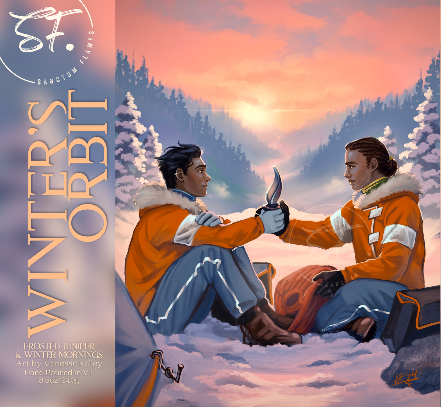 Winter's Orbit - Art Candle